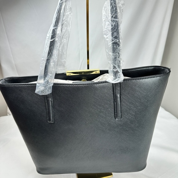 Tahari Elegant Black Tote Bag - NWT - Picture 4 of 10